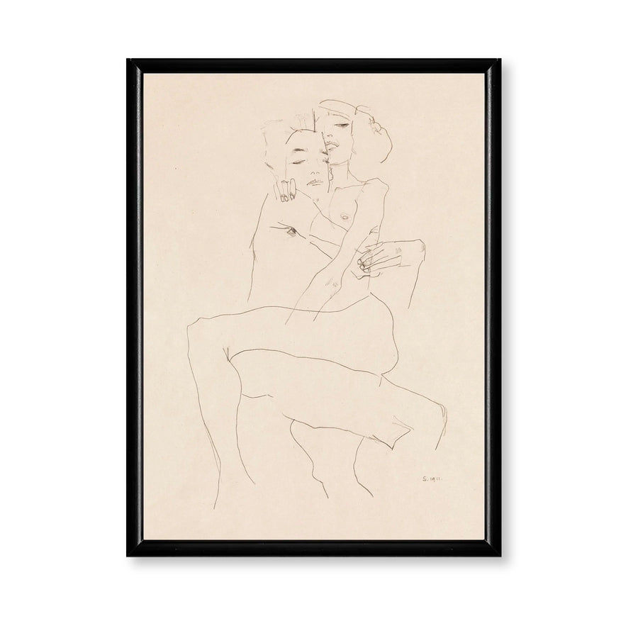 Pareja abrazada - Egon Schiele