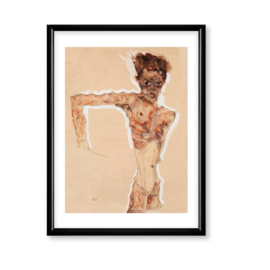 Autorretrato desnudo - Egon Schiele