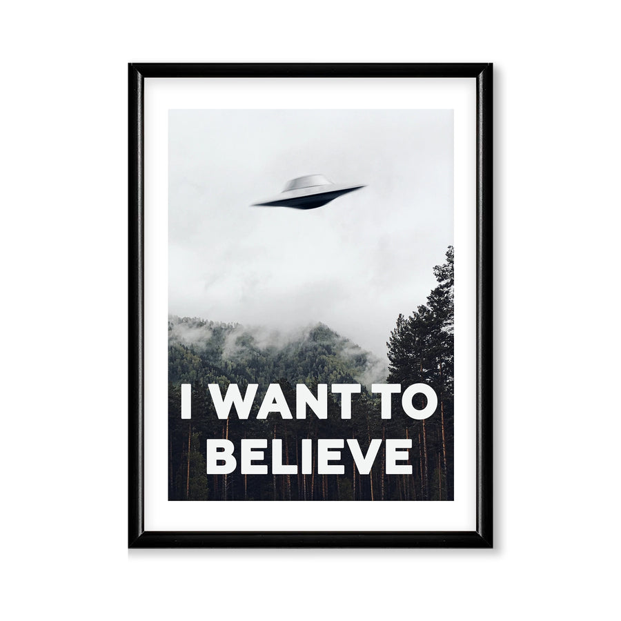 Poster enmarcado X Files I want to Believe