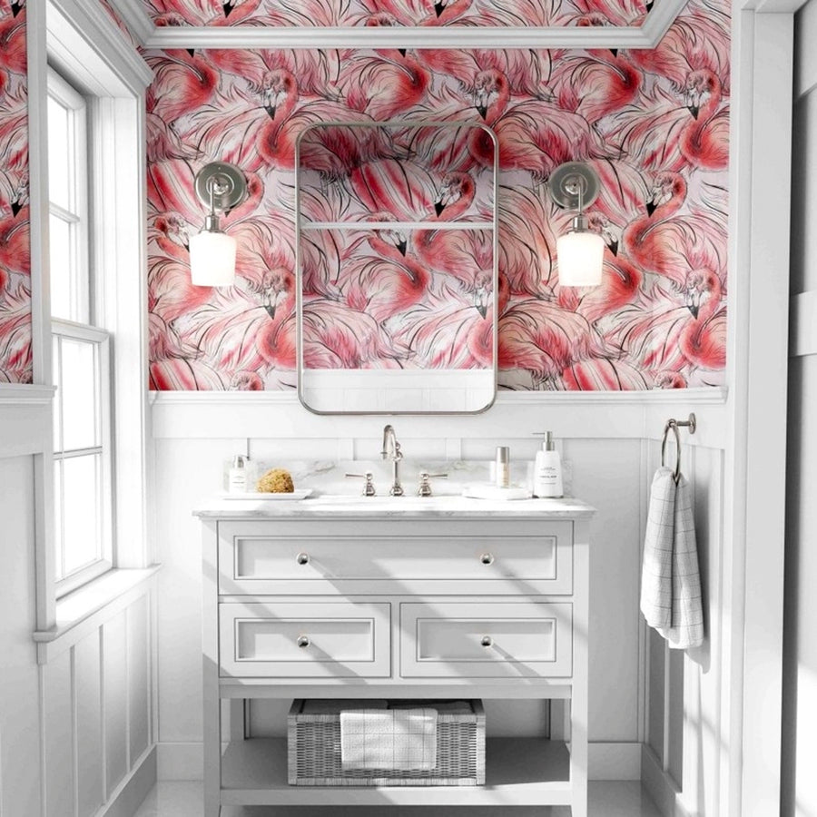 wallpaper de flamingos adhesivo 