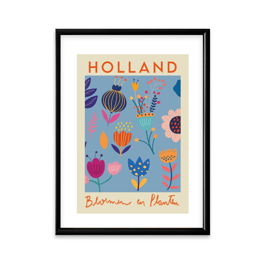 Cuadro con marco Holanda Flores y Plantas