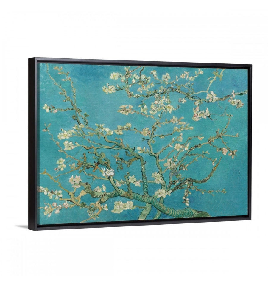 Cuadro Decorativo Almond Blossom de Van Gogh con enmarcado flotante negro, Cuadro Almendro en Flor