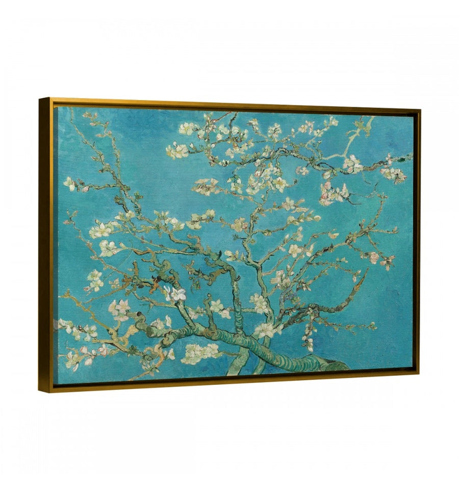 Cuadro Decorativo Almond Blossom de Van Gogh con enmarcado flotante oro, Cuadro Almendro en Flor