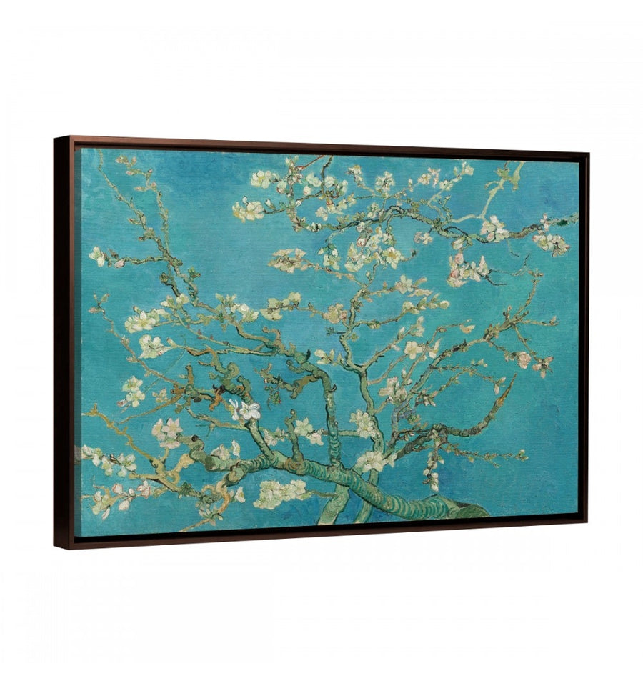 Cuadro Decorativo Almond Blossom de Van Gogh con enmarcado flotante chocolate, Cuadro Almendro en Flor