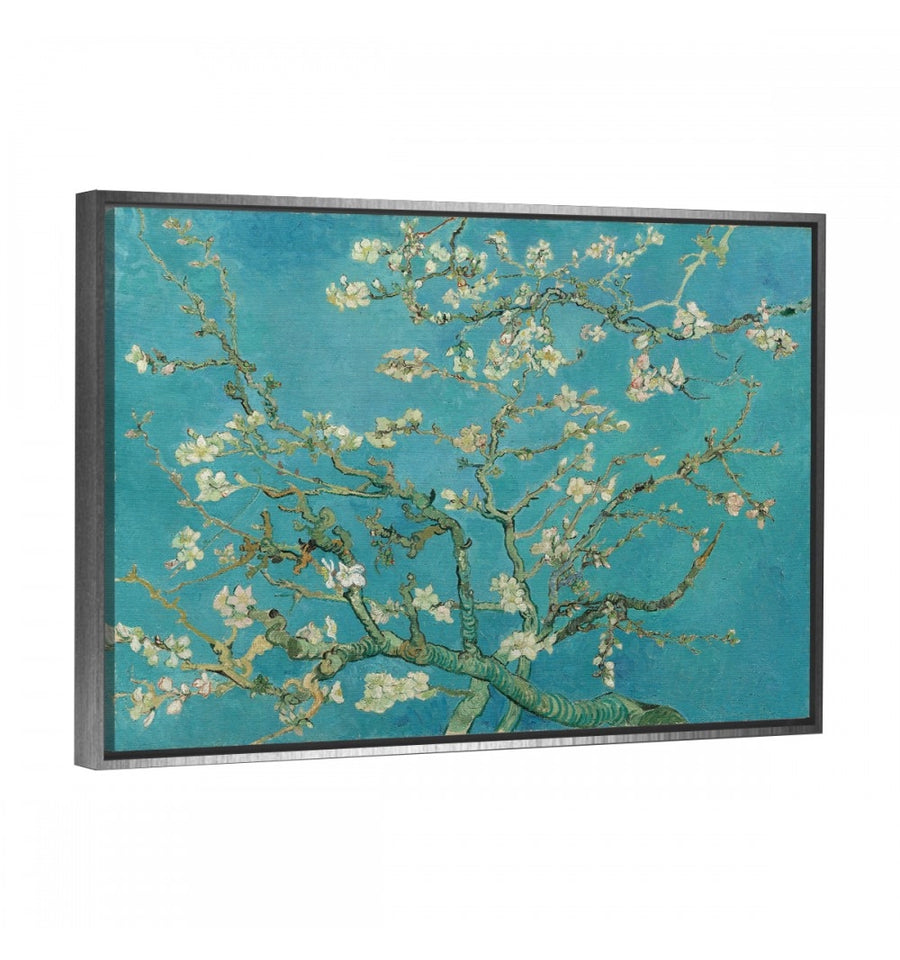 Cuadro Decorativo Almond Blossom de Van Gogh con enmarcado flotante plata, Cuadro Almendro en Flor