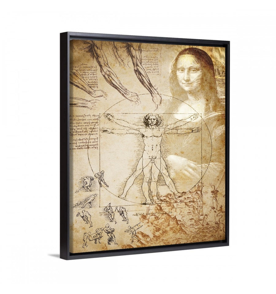 bocetos de Leonardo da Vinci enmarcado