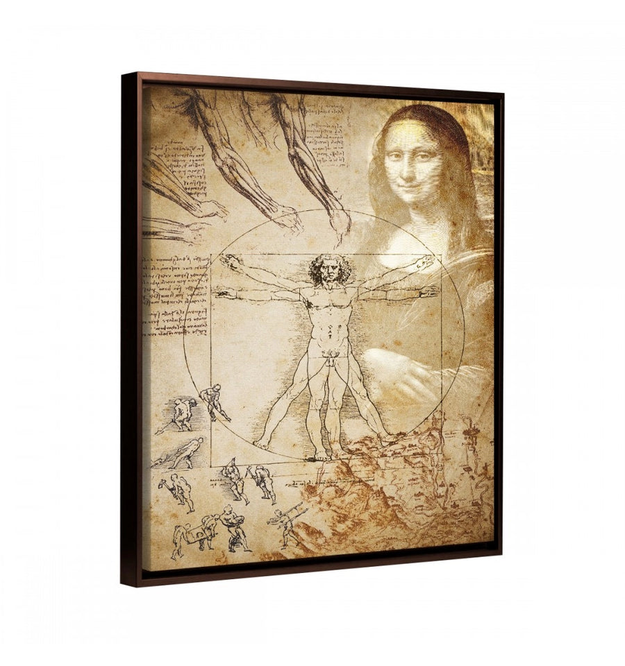 bocetos de Leonardo da Vinci enmarcado chocolate