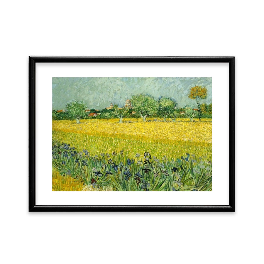 Campo de Flores de Van Gogh cuadro con marco