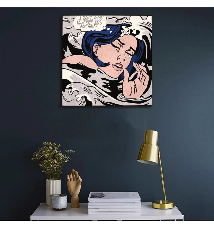 Labios Pop Azul - Roy Lichtenstein en oficina