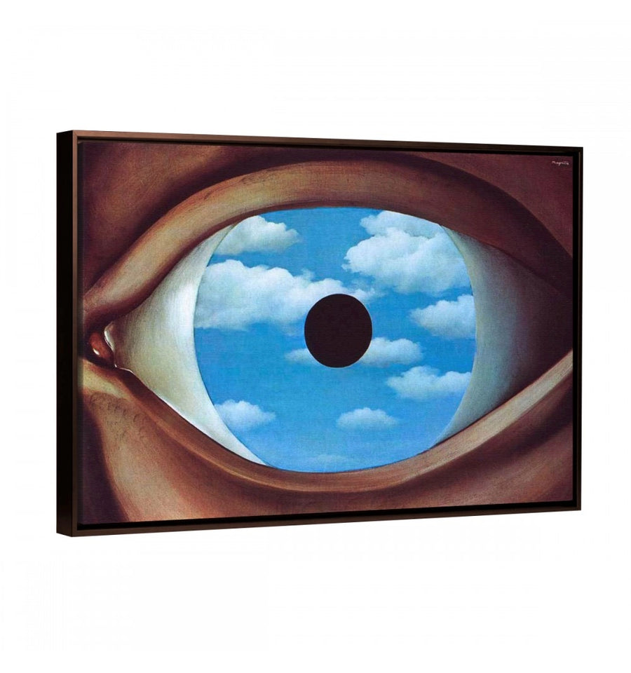 Cuadro con marco flotante el espejo falso R. Magritte