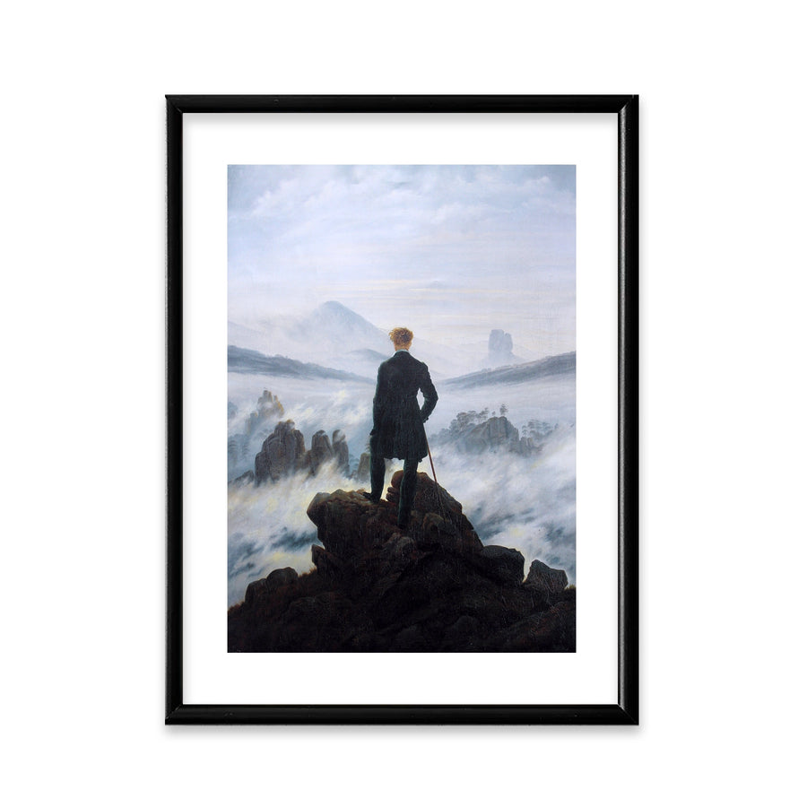Caminante sobre las nubes cuadro de Caspar David Friedrich