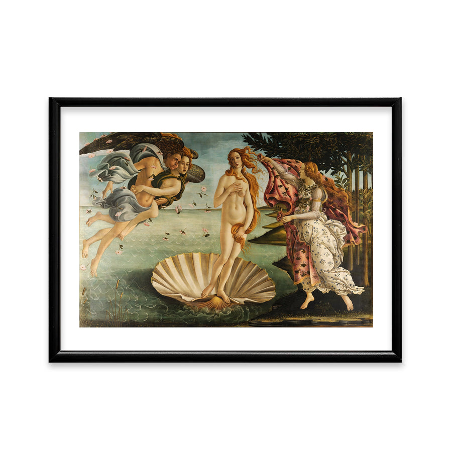 Cuadro El Nacimiento de Venus de Botticelli enmarcado