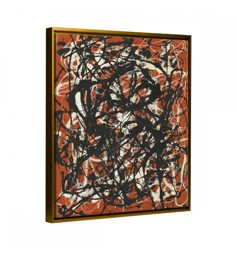 Free Form - Jackson Pollock marco dorado