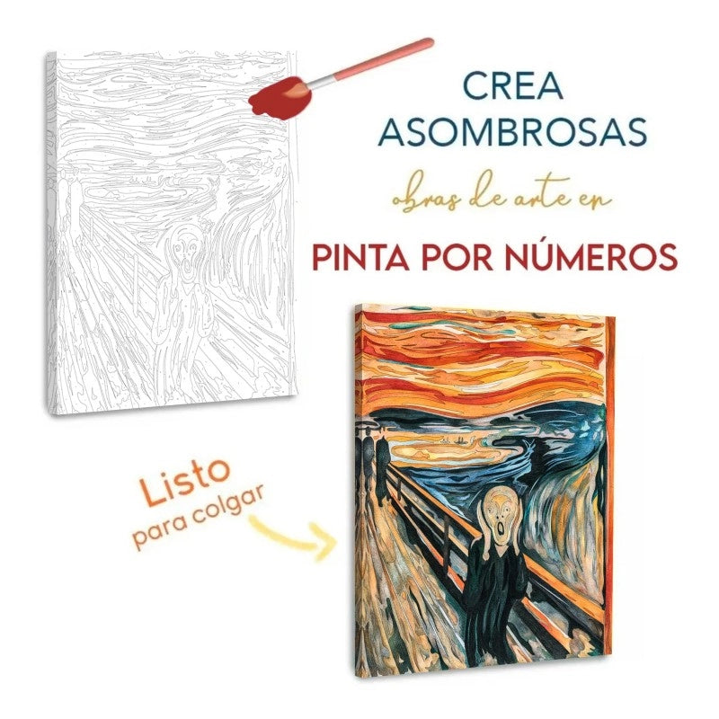 Kit Para Pintar Con Número- El Grito- Edvard Munch