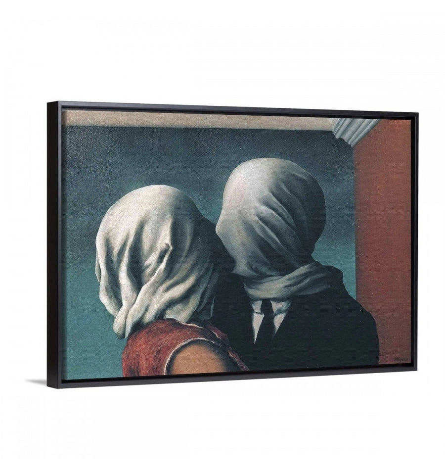 Cuadro decorativo con marco los amantes R. Magritte