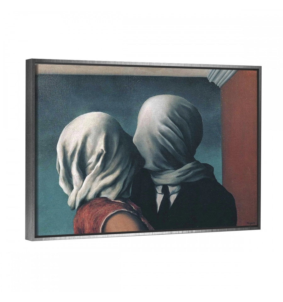 Cuadro con marco duro los amantes R. Magritte