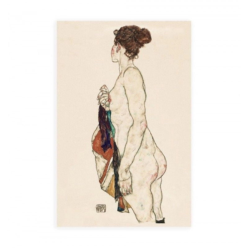 Mujer desnuda de pie- Egon Schiele