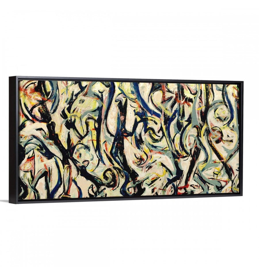 Mural - Jackson Pollock marco negro