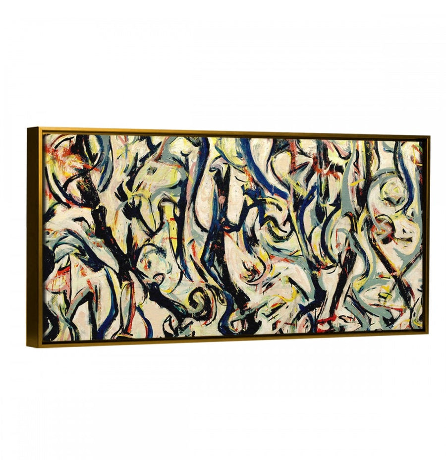 Mural - Jackson Pollock marco dorado