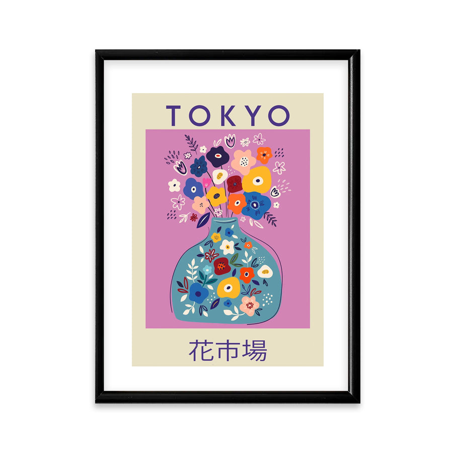 Cuadro con marco Tokyo Flower Marker