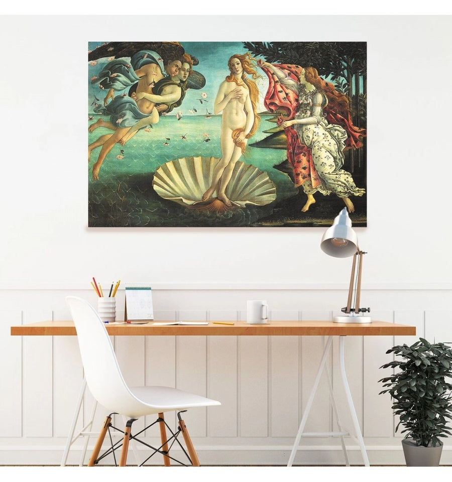 el nacimiento de venus de botticelli decorando una oficina moderna